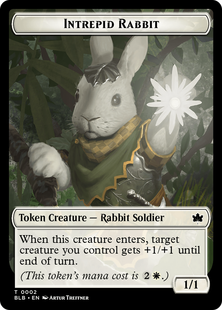 Intrepid Rabbit Token [Bloomburrow Tokens] | Spectrum Games