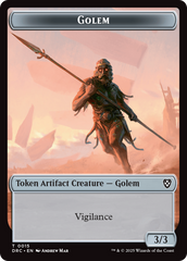 Golem (0014) // Golem (0015) Double-Sided Token [Aetherdrift Tokens] | Spectrum Games