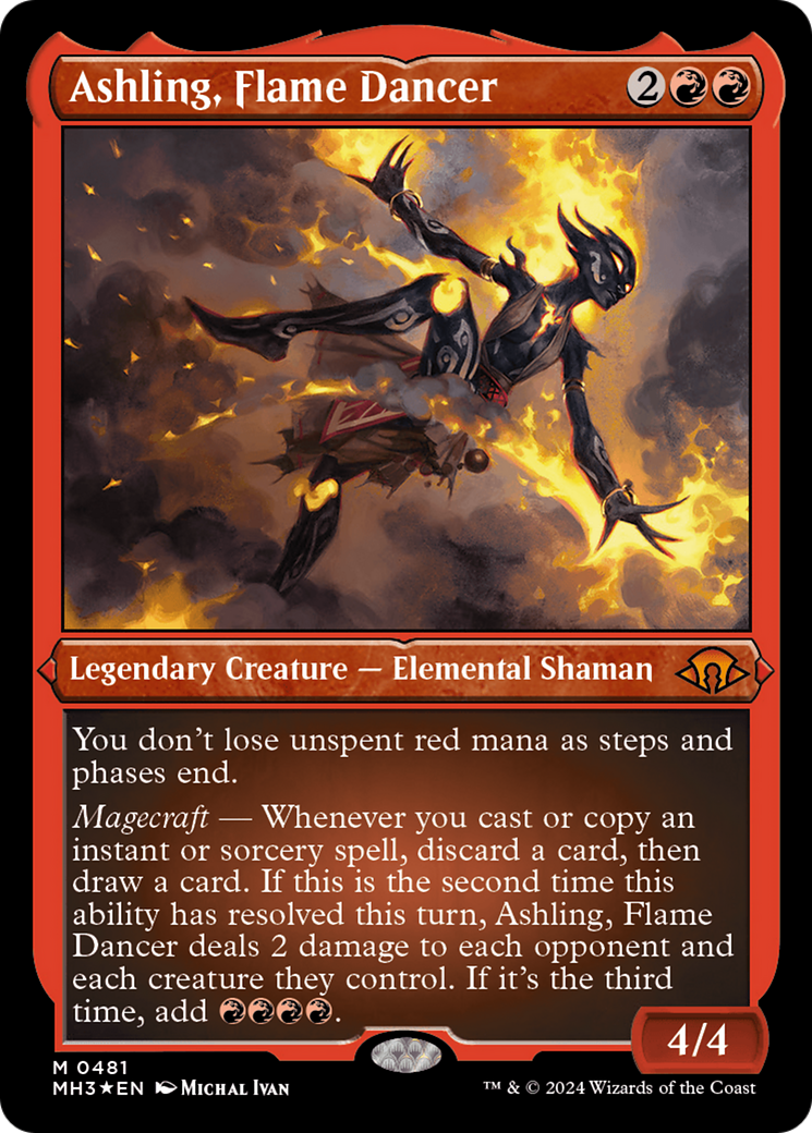 Ashling, Flame Dancer (Foil Etched) [Modern Horizons 3] | Spectrum Games