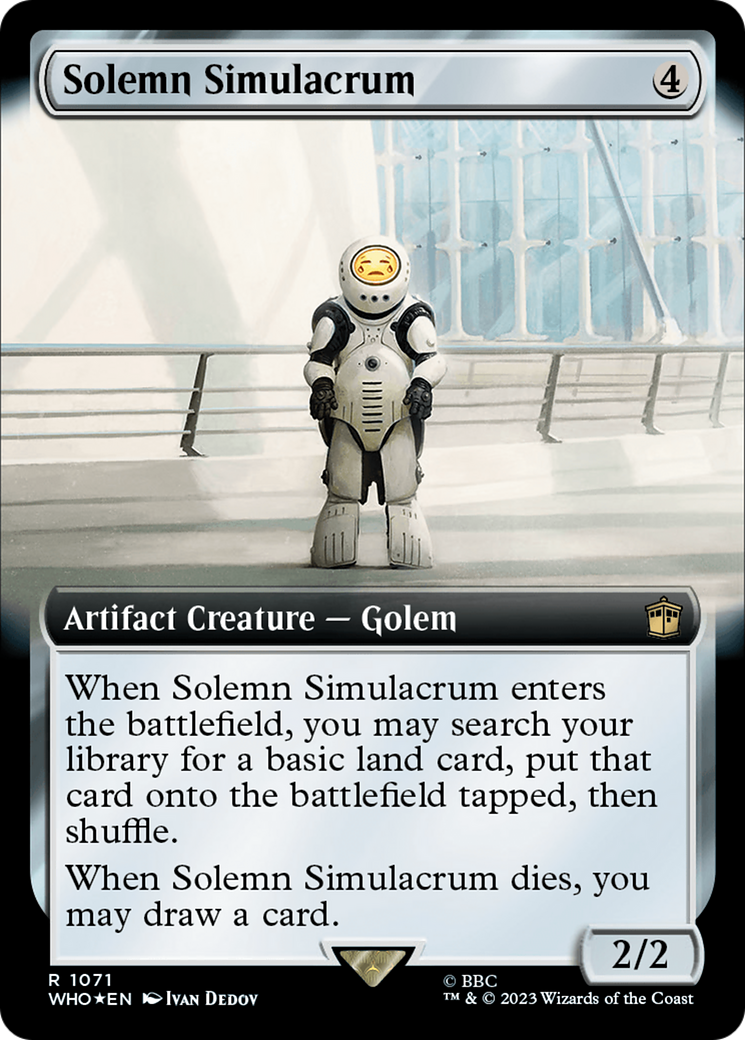 Solemn Simulacrum (Extended Art) (Surge Foil) [Doctor Who] | Spectrum Games