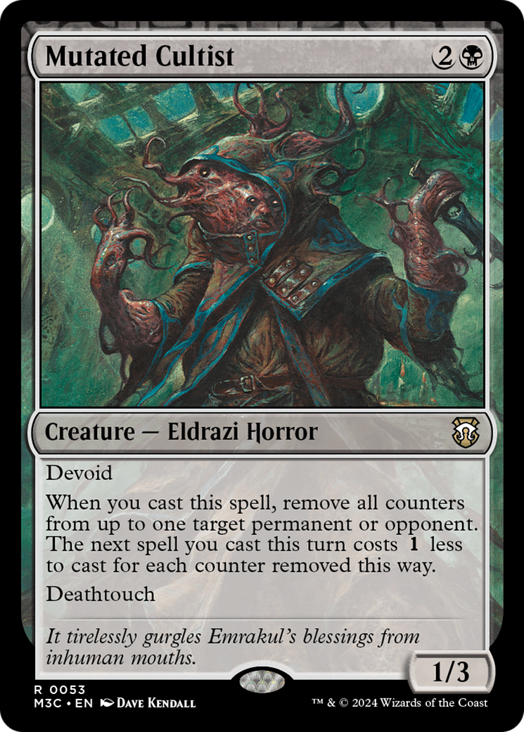 Mutated Cultist (Ripple Foil) [Modern Horizons 3 Commander] | Spectrum Games