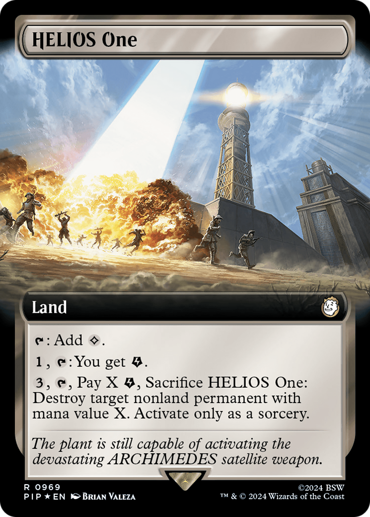 HELIOS One (Extended Art) (Surge Foil) [Fallout] | Spectrum Games