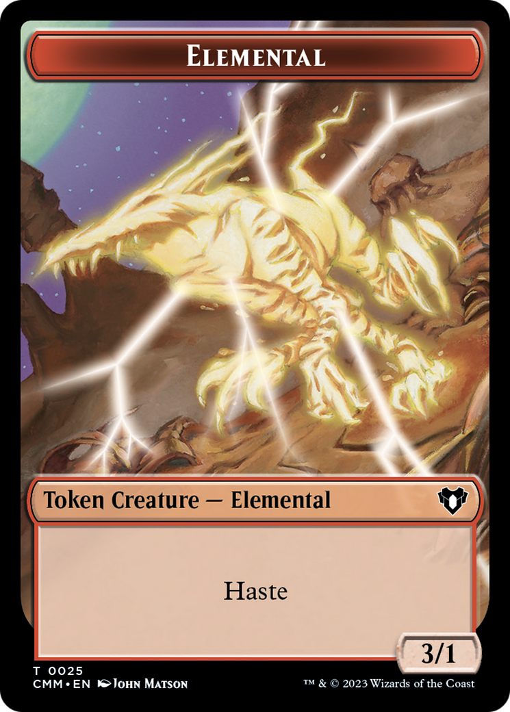 Thopter // Elemental (0025) Double-Sided Token [Commander Masters Tokens] | Spectrum Games