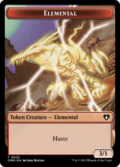 Human Soldier // Elemental (0025) Double-Sided Token [Commander Masters Tokens] | Spectrum Games