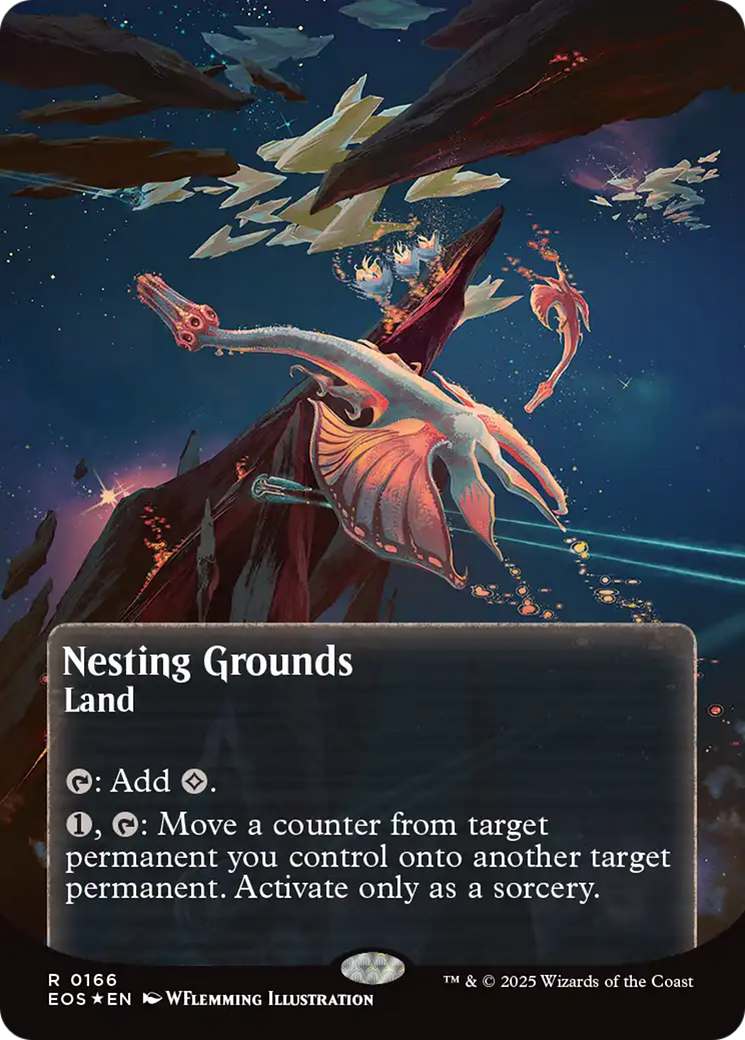 Nesting Grounds (0166) (Borderless) (Galaxy Foil) [Edge of Eternities: Stellar Sights] | Spectrum Games