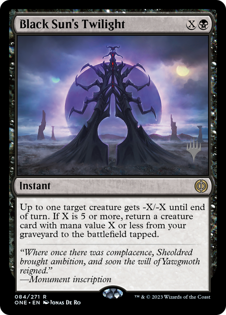 Black Sun's Twilight (Promo Pack) [Phyrexia: All Will Be One Promos] | Spectrum Games