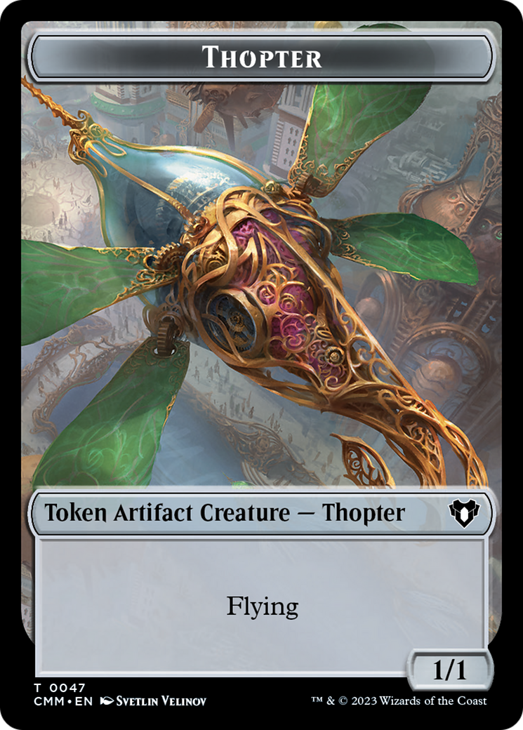 Thopter // Elemental (0025) Double-Sided Token [Commander Masters Tokens] | Spectrum Games