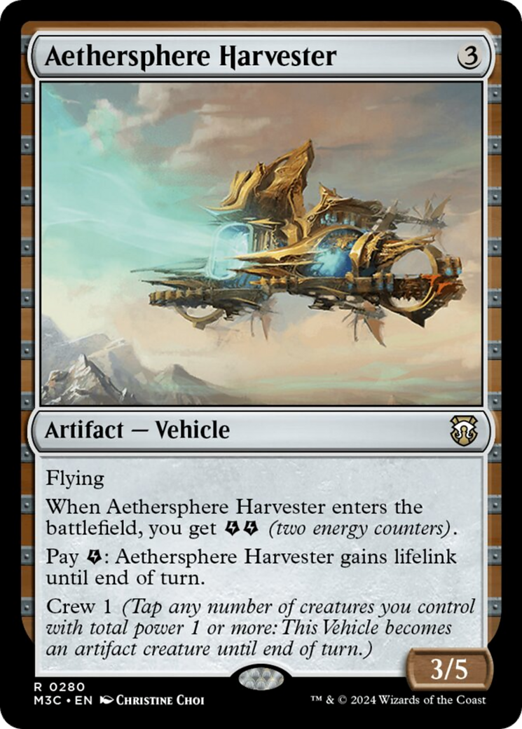 Aethersphere Harvester (Ripple Foil) [Modern Horizons 3 Commander] | Spectrum Games