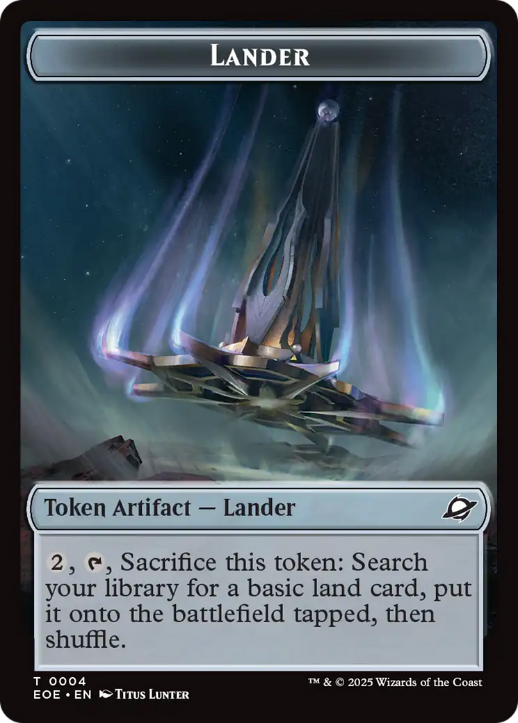 Human Soldier // Lander (0004) Doubled-Sided Token [Edge of Eternities Tokens] | Spectrum Games