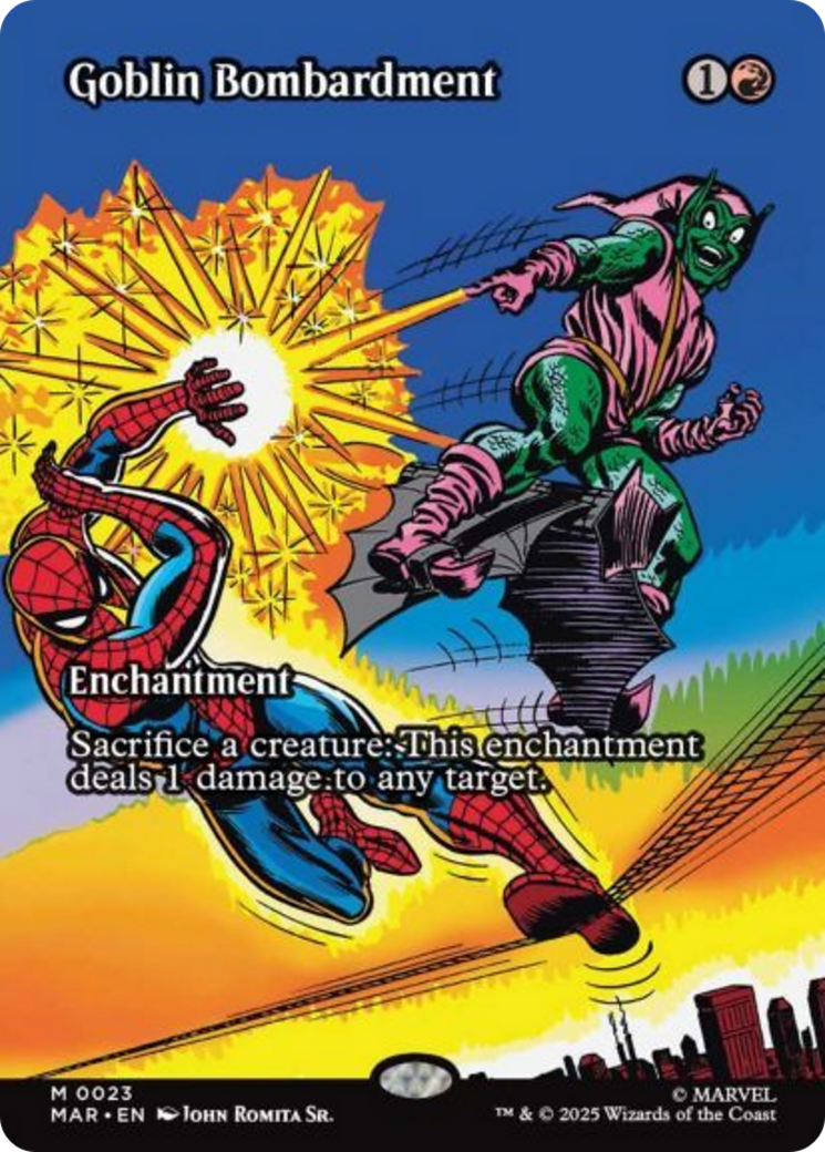 Goblin Bombardment (Borderless) [Marvel's Spider-Man: Eternal-Legal] | Spectrum Games