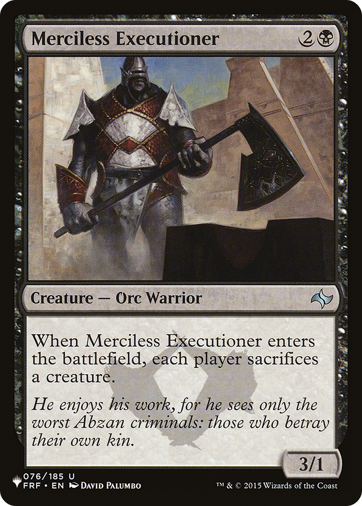 Merciless Executioner [The List Reprints] | Spectrum Games