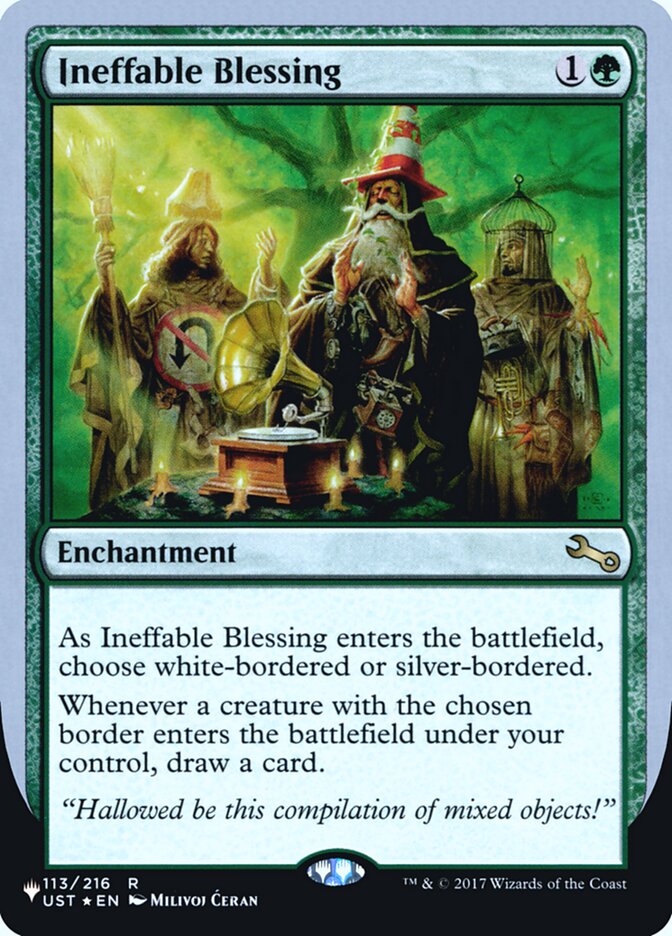 Ineffable Blessing (Bordered) (Unfinity Foil Edition) [The List] | Spectrum Games
