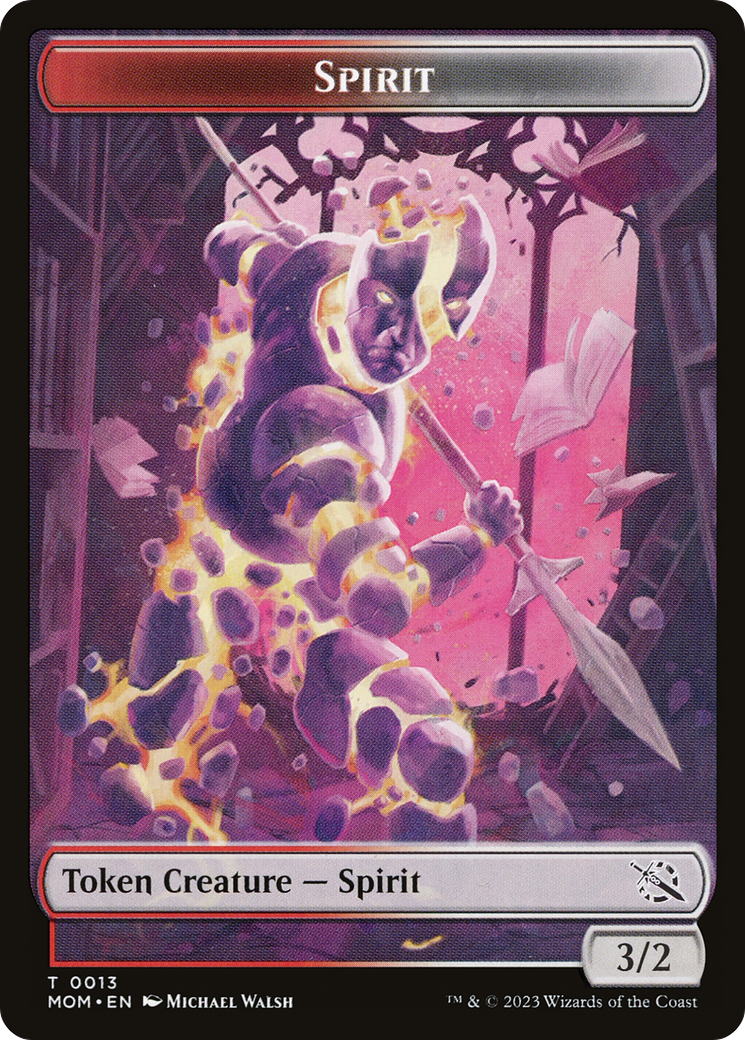 Elemental (09) // Spirit (13) Double-Sided Token [March of the Machine Tokens] | Spectrum Games