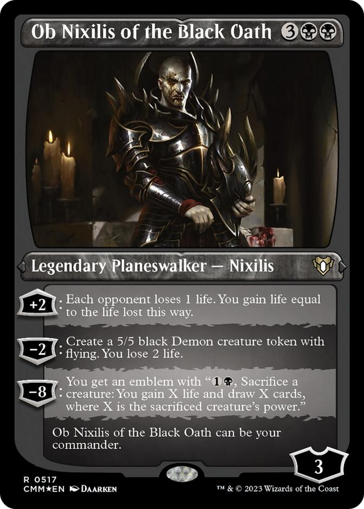 Ob Nixilis of the Black Oath (Foil Etched) [Commander Masters] | Spectrum Games