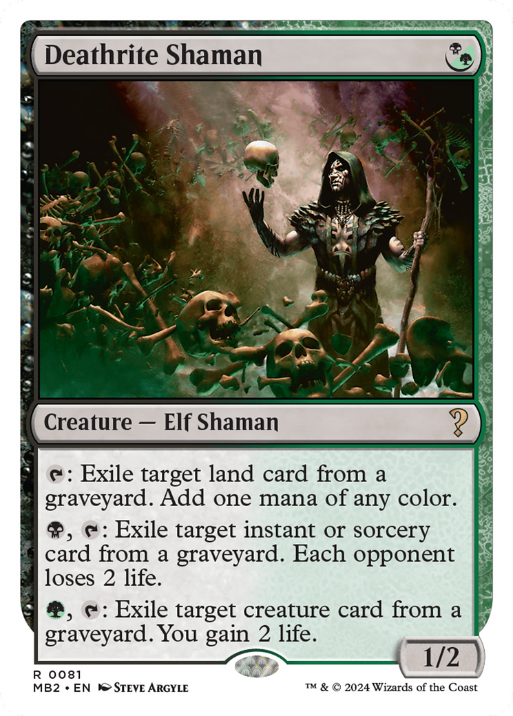 Deathrite Shaman (White Border) [Mystery Booster 2] | Spectrum Games