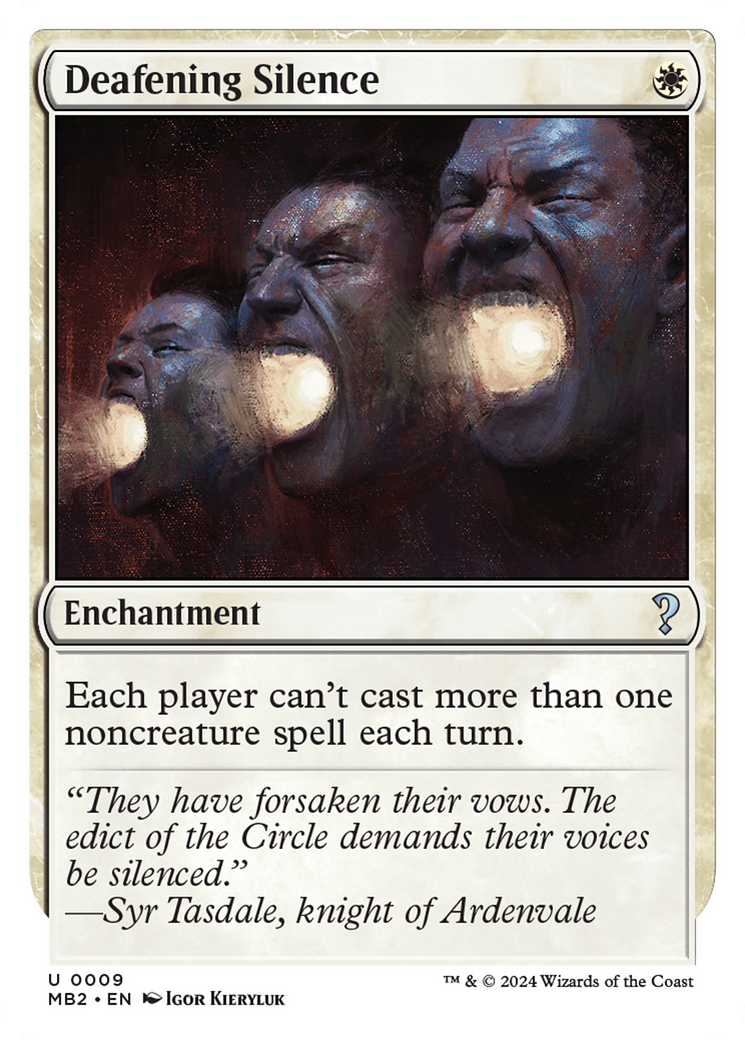 Deafening Silence (White Border) [Mystery Booster 2] | Spectrum Games