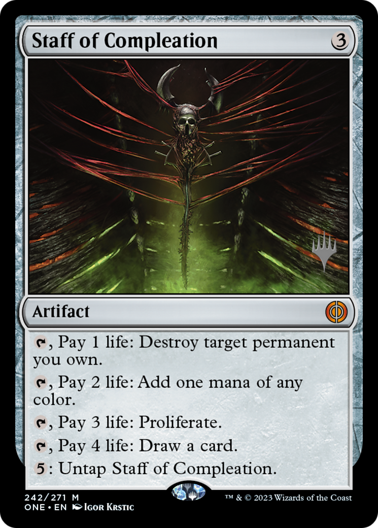 Staff of Compleation (Promo Pack) [Phyrexia: All Will Be One Promos] | Spectrum Games