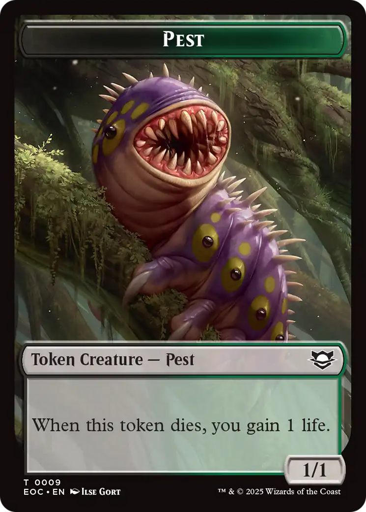 Beast (0006) // Pest Double-Sided Token [Edge of Eternities Commander Tokens] | Spectrum Games