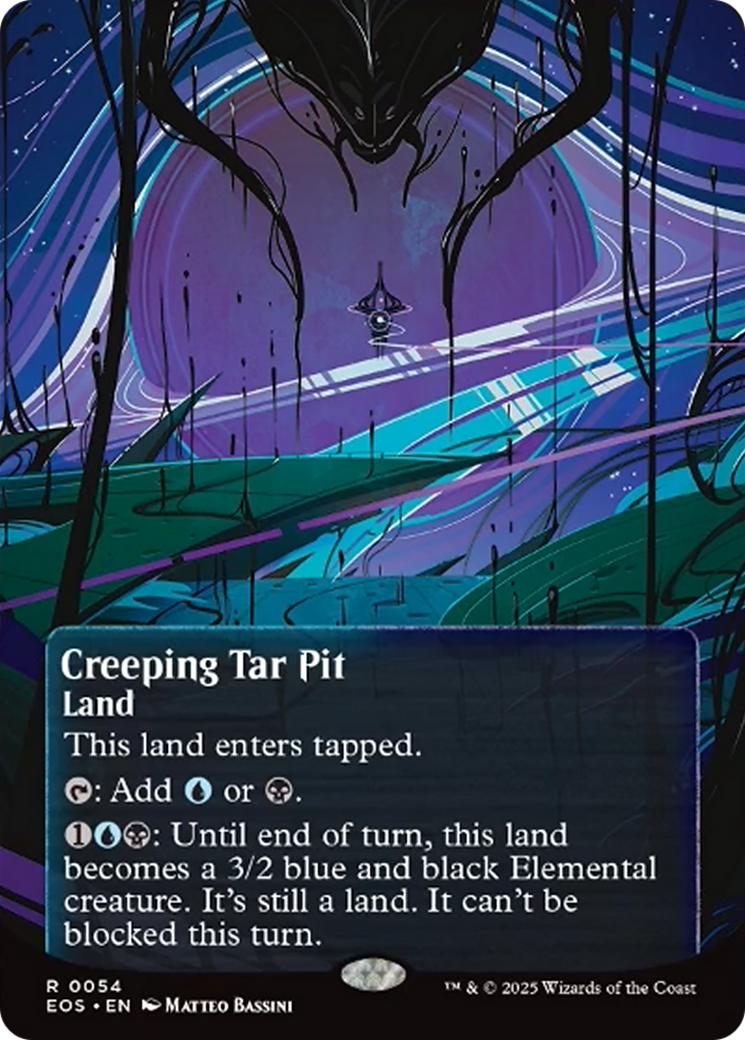 Creeping Tar Pit (0054) (Borderless) [Edge of Eternities: Stellar Sights] | Spectrum Games