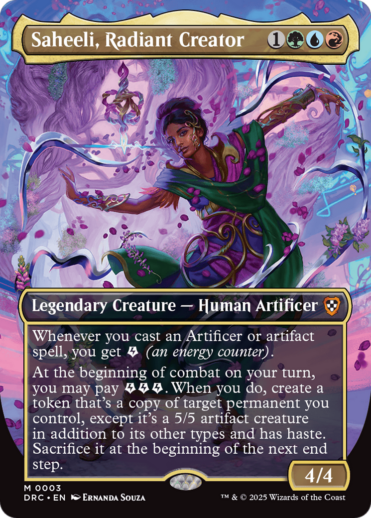Saheeli, Radiant Creator (Borderless) [Aetherdrift Commander] | Spectrum Games
