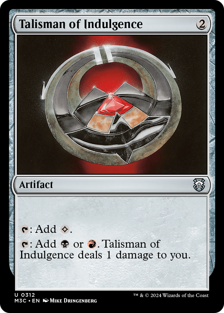 Talisman of Indulgence (Ripple Foil) [Modern Horizons 3 Commander] | Spectrum Games