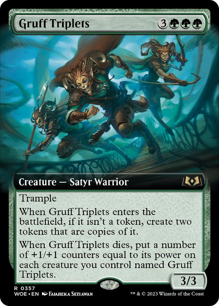 Gruff Triplets (Extended Art) [Wilds of Eldraine] | Spectrum Games