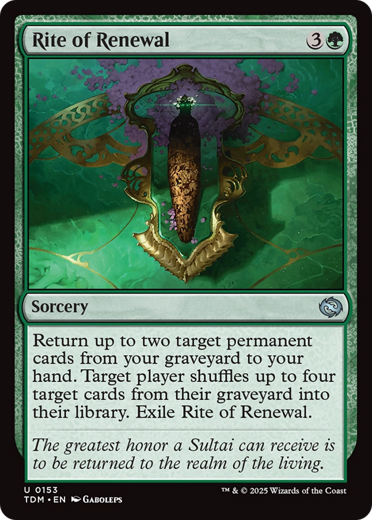 Rite of Renewal [Tarkir: Dragonstorm] | Spectrum Games