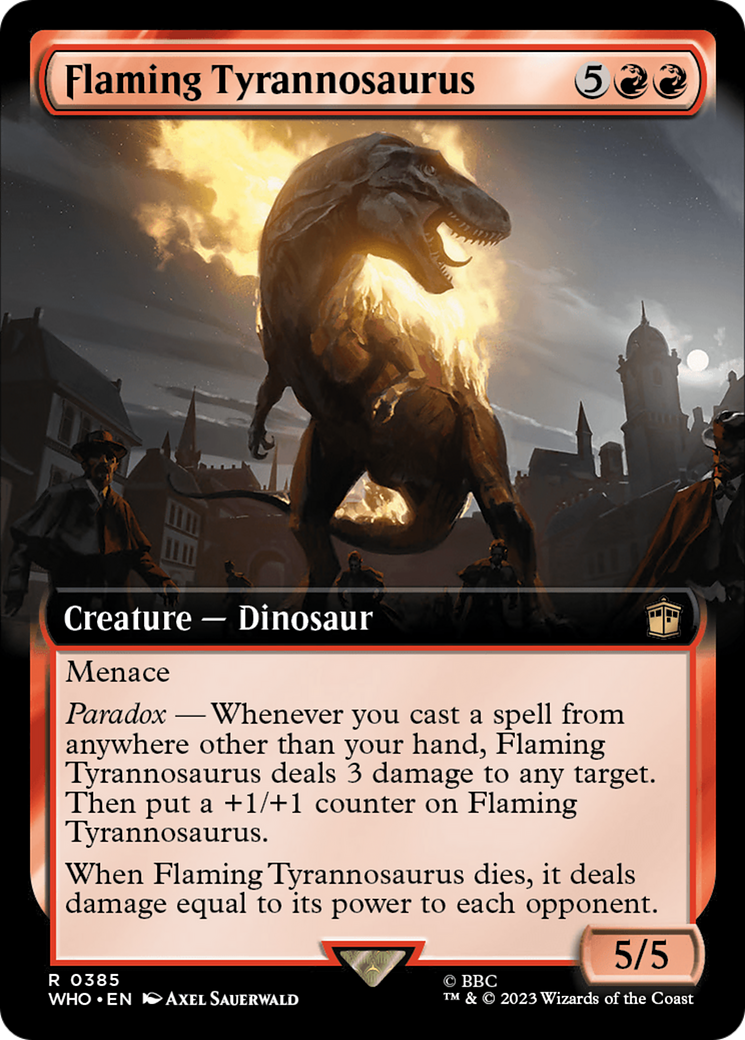 Flaming Tyrannosaurus (Extended Art) [Doctor Who] | Spectrum Games