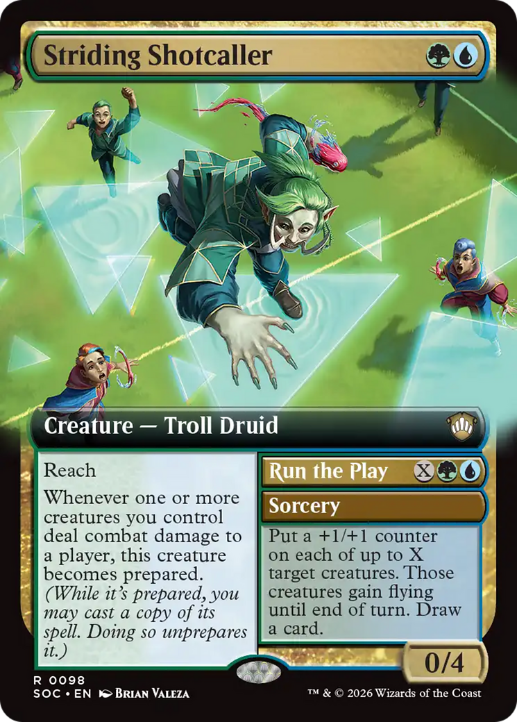 Striding Shotcaller (Extended Art) [Secrets of Strixhaven Commander] | Spectrum Games