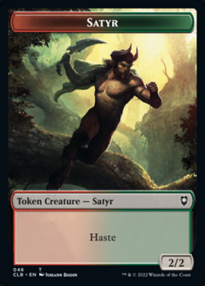 Satyr // Beast Double-Sided Token [Commander Legends: Battle for Baldur's Gate Tokens] | Spectrum Games