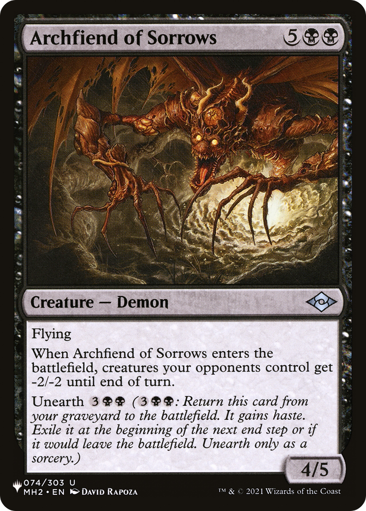 Archfiend of Sorrows [The List Reprints] | Spectrum Games