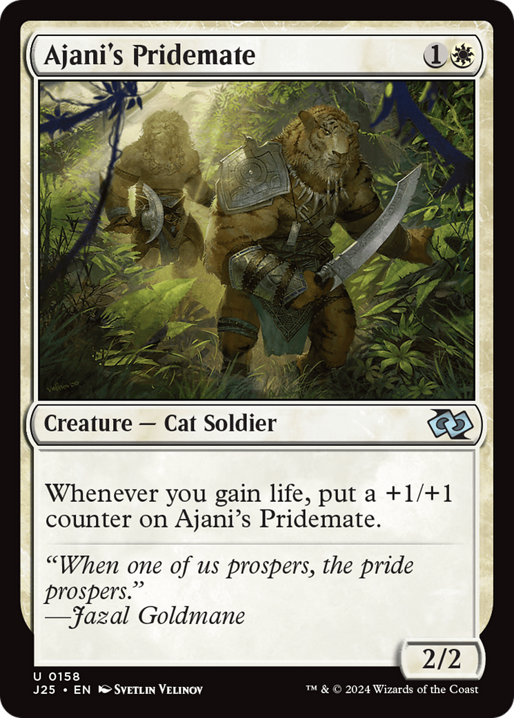 Qala, Ajani's Pridemate (Anime) [Foundations Jumpstart] | Spectrum Games