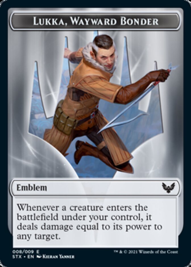 Fractal // Lukka, Wayward Bonder Emblem Double-Sided Token [Strixhaven: School of Mages Tokens] | Spectrum Games