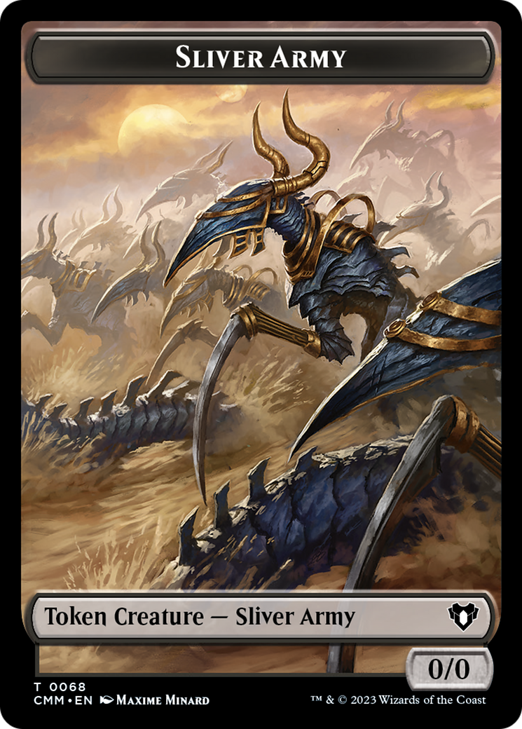 Sliver Army // Sliver Double-Sided Token [Commander Masters Tokens] | Spectrum Games