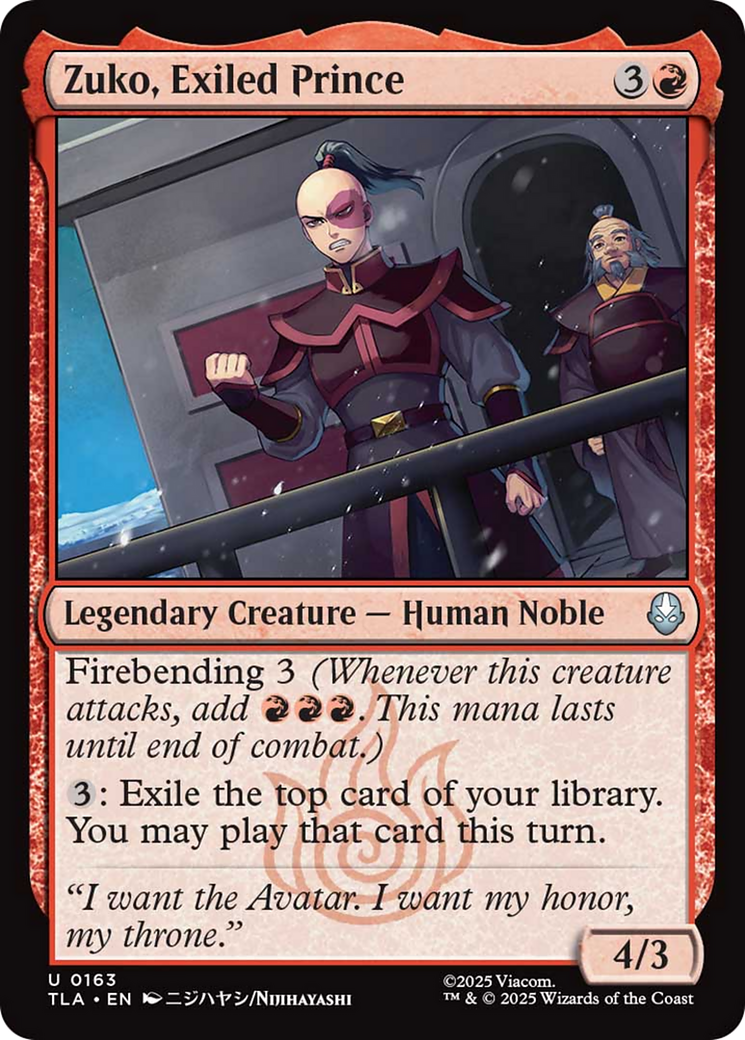 Zuko, Exiled Prince [Avatar: The Last Airbender] | Spectrum Games