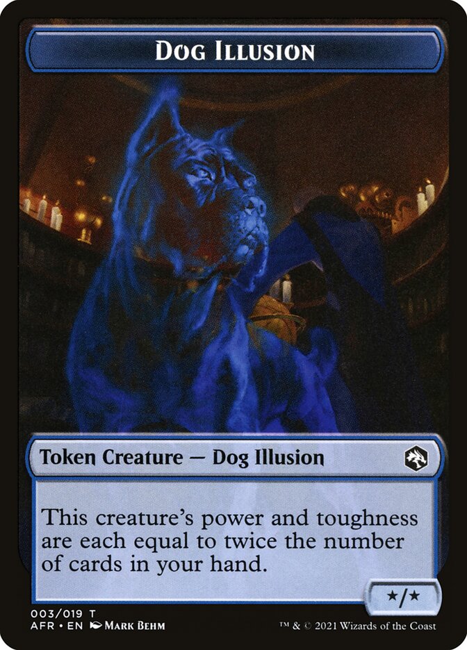 Zombie // Dog Illusion Double-Sided Token [Dungeons & Dragons: Adventures in the Forgotten Realms Tokens] | Spectrum Games