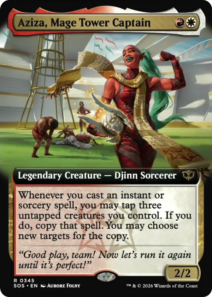Aziza, Mage Tower Captain (Extended Art) [Secrets of Strixhaven] | Spectrum Games