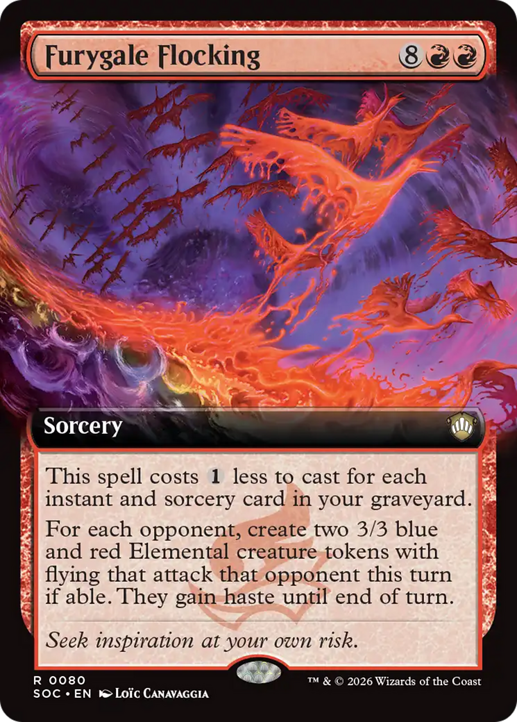 Furygale Flocking (Extended Art) [Secrets of Strixhaven Commander] | Spectrum Games