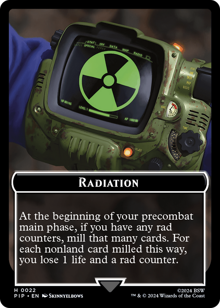 Radiation // Zombie Mutant Double-Sided Token [Fallout Tokens] | Spectrum Games