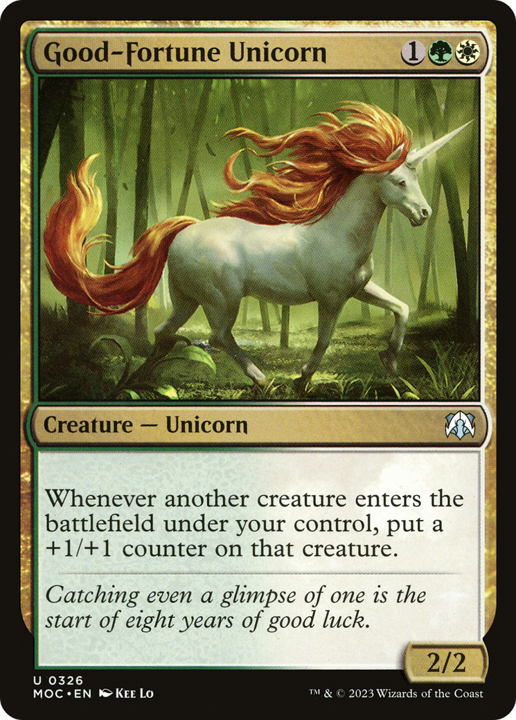 Good-Fortune Unicorn [March of the Machine Commander] | Spectrum Games