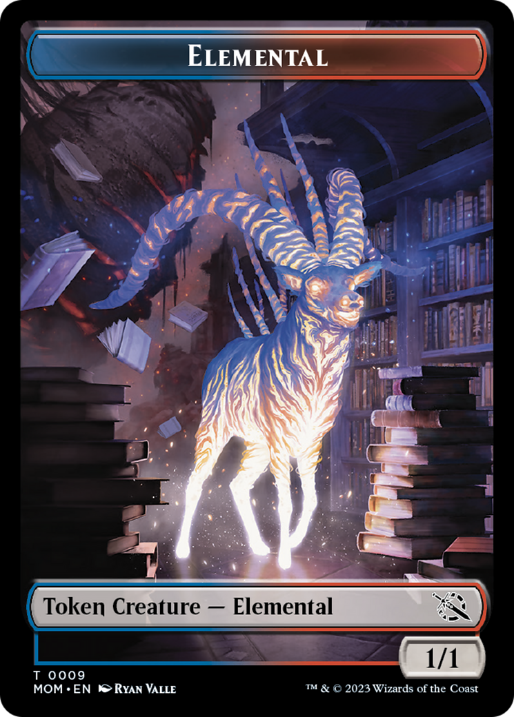 Elemental (9) // Knight Double-Sided Token [March of the Machine Tokens] | Spectrum Games