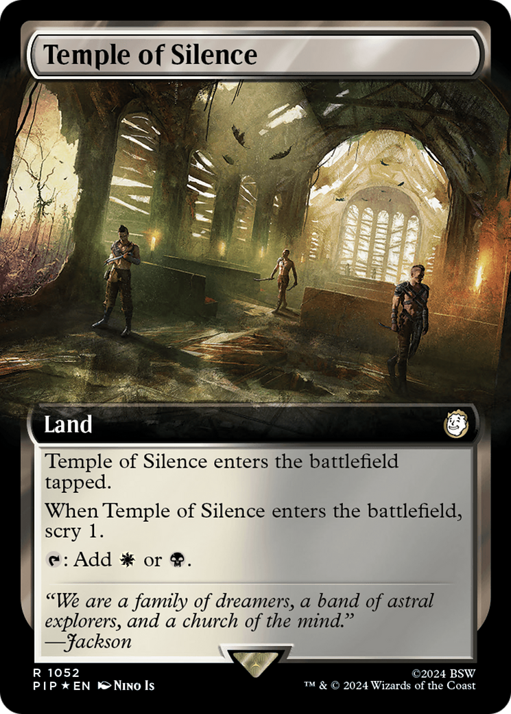 Temple of Silence (Extended Art) (Surge Foil) [Fallout] | Spectrum Games