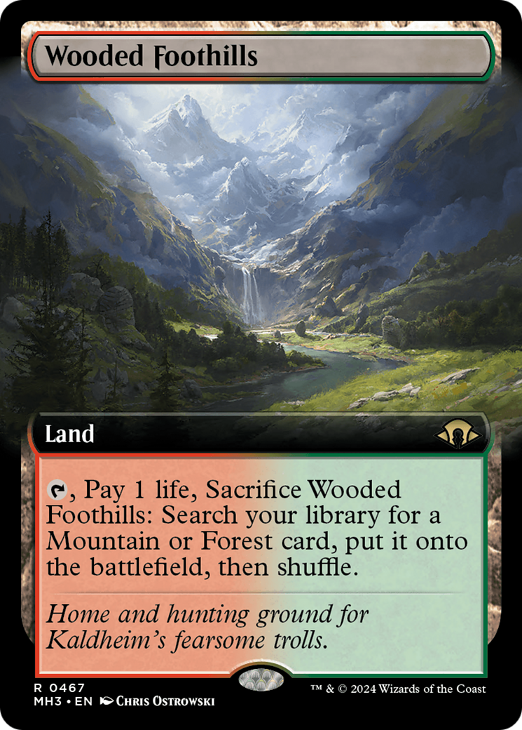 Wooded Foothills (Extended Art) [Modern Horizons 3] | Spectrum Games