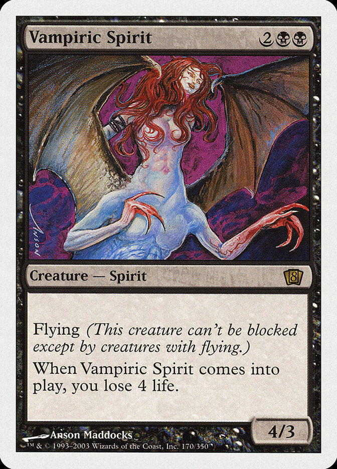 Vampiric Spirit (8th Edition) [Oversize Cards] | Spectrum Games