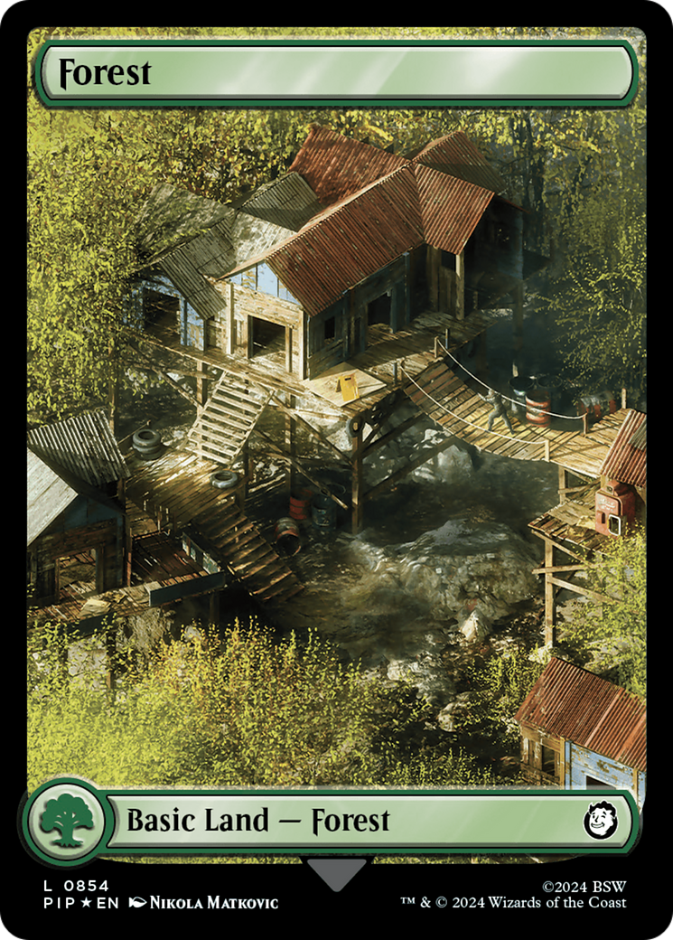 Forest (0854) (Surge Foil) [Fallout] | Spectrum Games