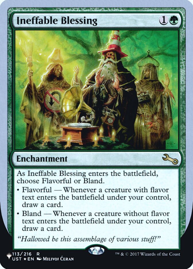 Ineffable Blessing (Flavorful) (Unfinity Foil Edition) [The List] | Spectrum Games
