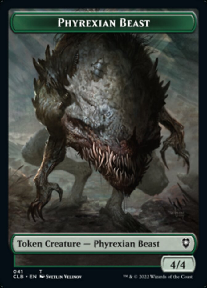 Phyrexian Beast // Wurm Double-Sided Token [Commander Legends: Battle for Baldur's Gate Tokens] | Spectrum Games