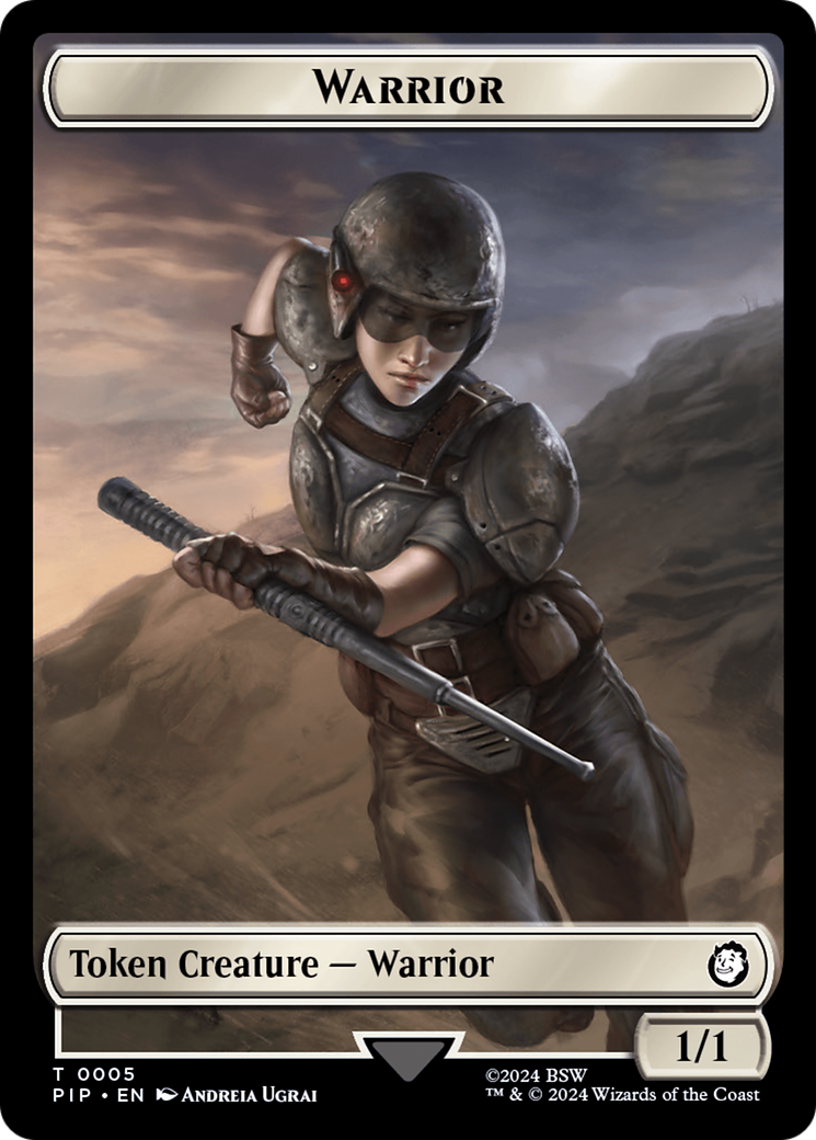 Radiation // Warrior Double-Sided Token [Fallout Tokens] | Spectrum Games