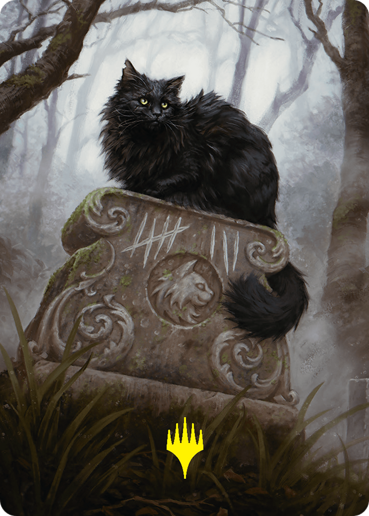 Nine-Lives Familiar 2 Art Card (36/54) (Gold-Stamped Planeswalker Symbol) [Foundations Art Series] | Spectrum Games