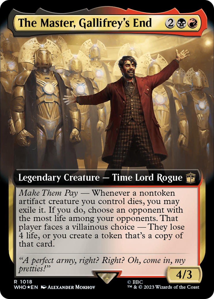 The Master, Gallifrey's End (Extended Art) (Surge Foil) [Doctor Who] | Spectrum Games